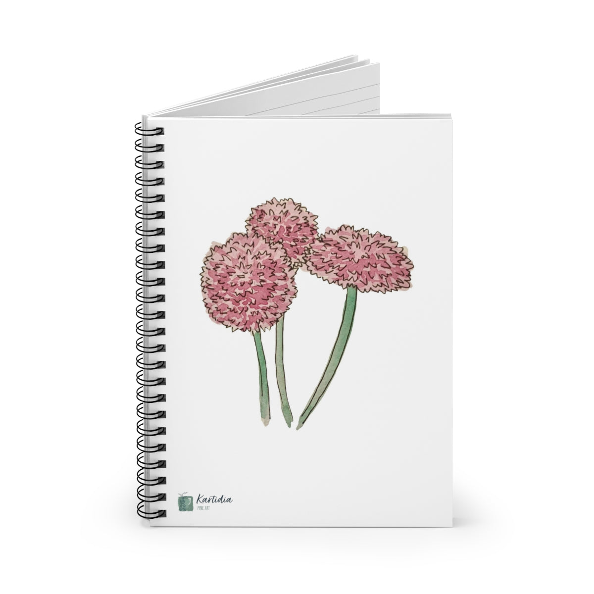 "Three Alliums" Spiral Notebook - Ruled Line