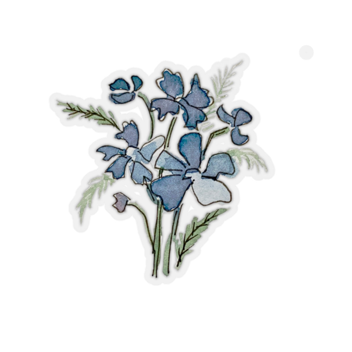 Blue Cosmos Kiss-Cut Stickers