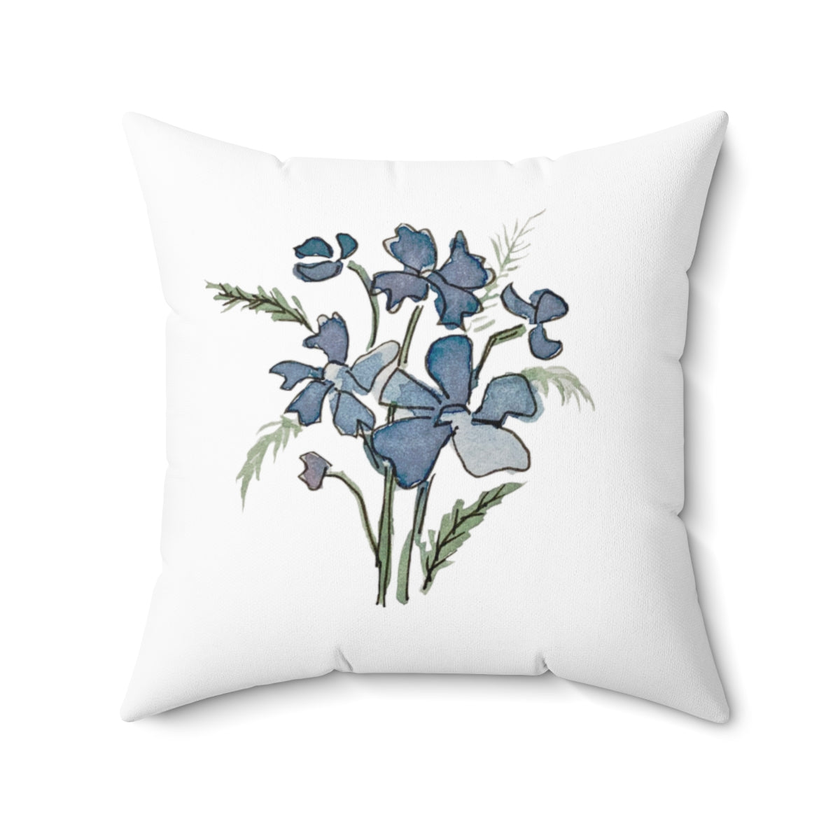 Blue Cosmos Square Pillow