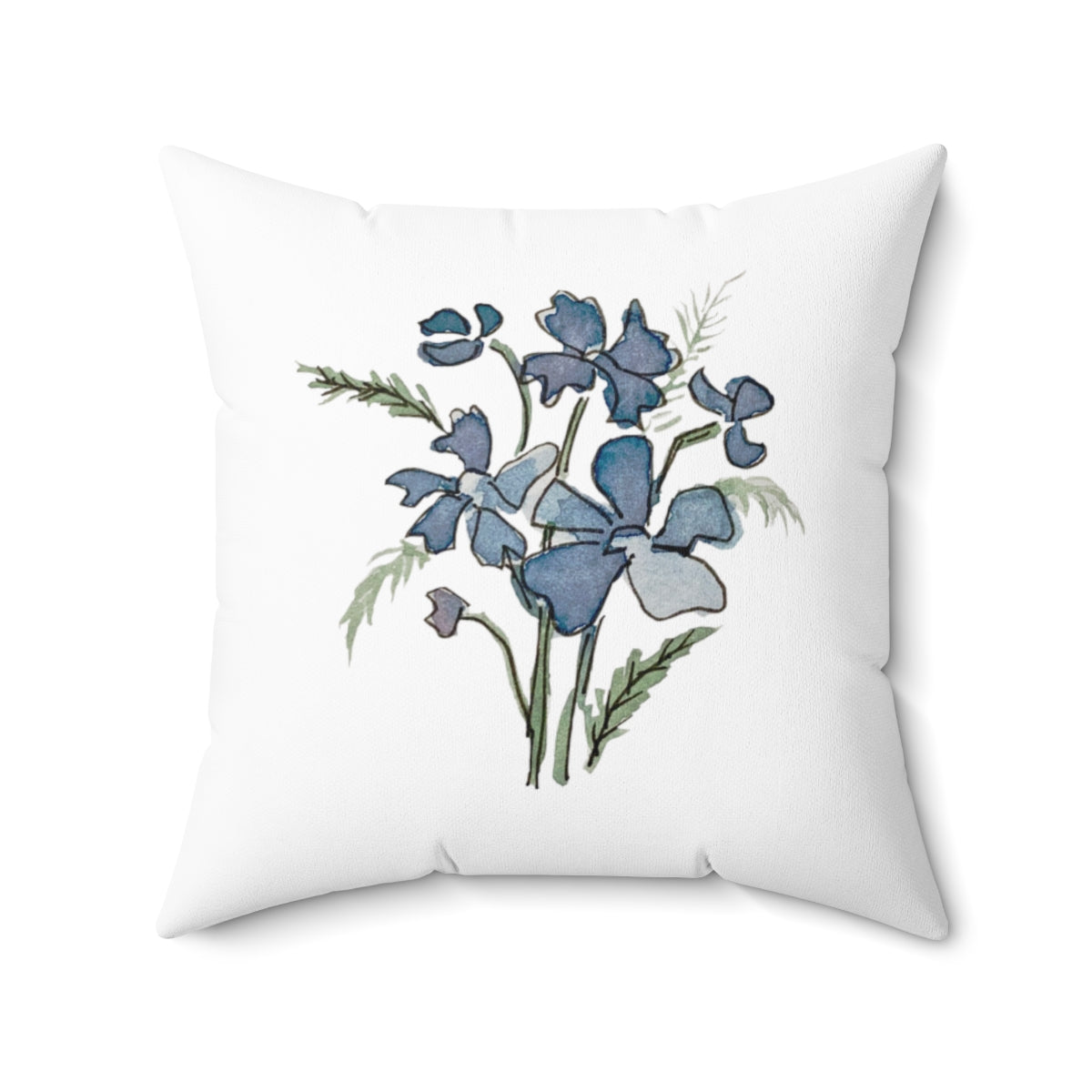 Blue Cosmos Square Pillow