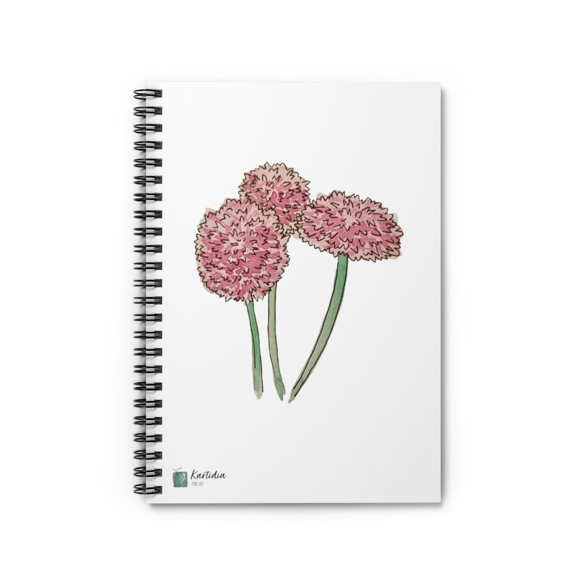 "Three Alliums" Spiral Notebook - Ruled Line