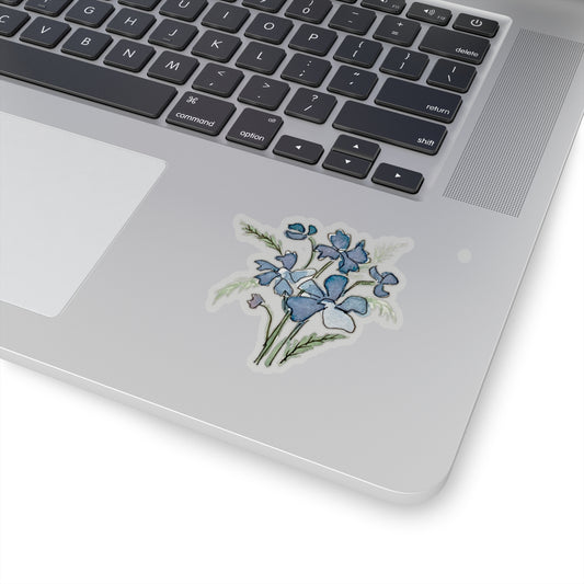 Blue Cosmos Kiss-Cut Stickers