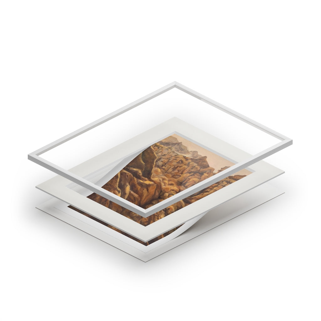 Cliff Study (Fine Art Print with Passepartout Paper Frame)