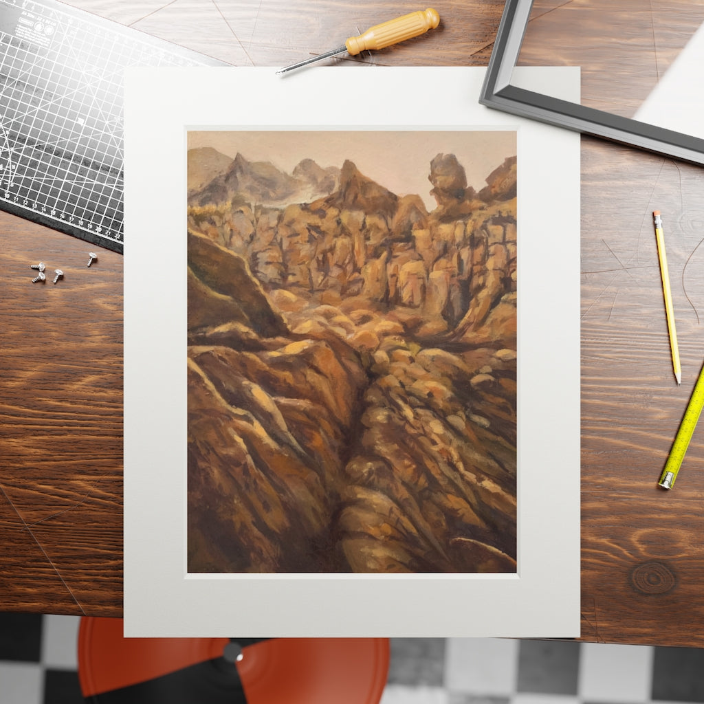 Cliff Study (Fine Art Print with Passepartout Paper Frame)