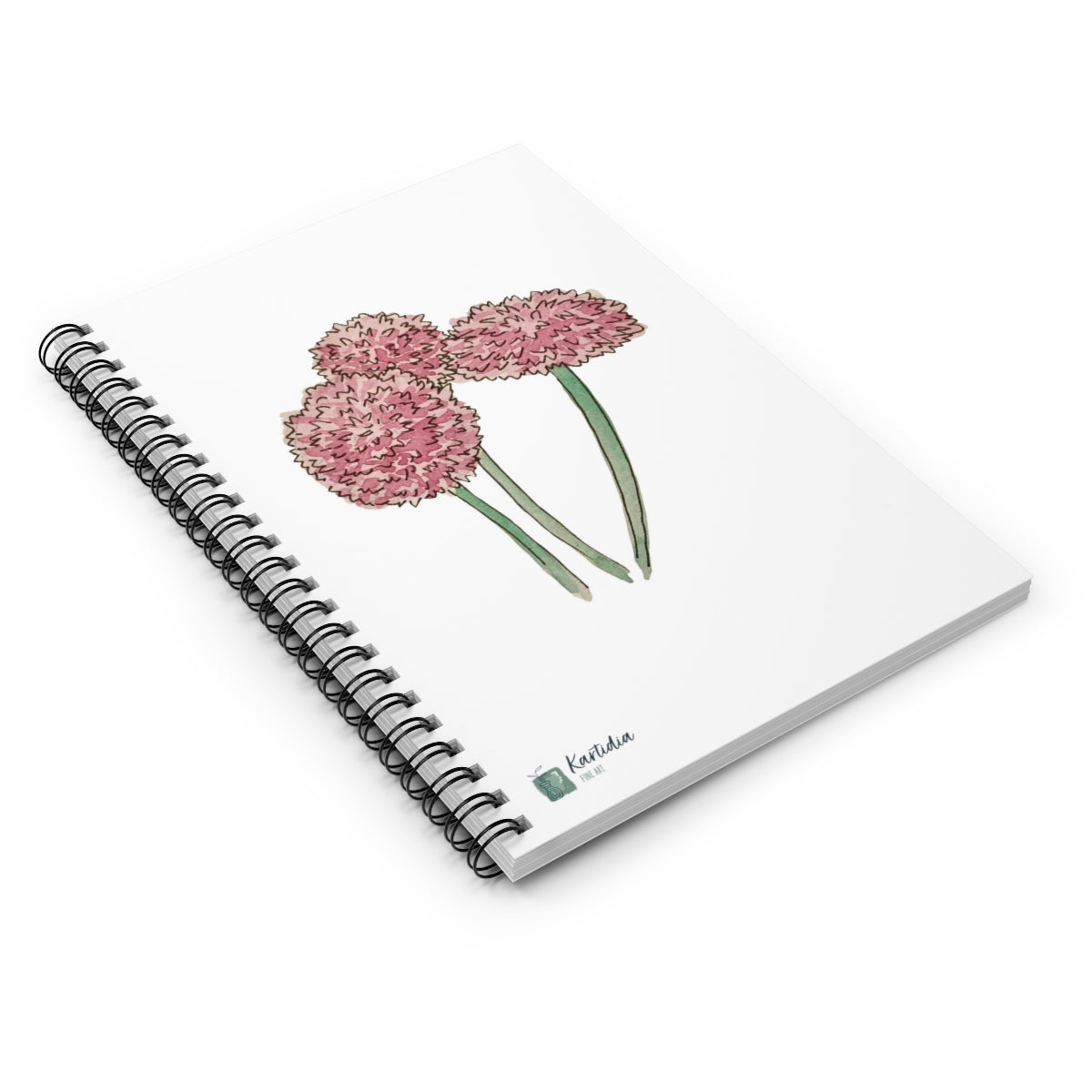 "Three Alliums" Spiral Notebook - Ruled Line