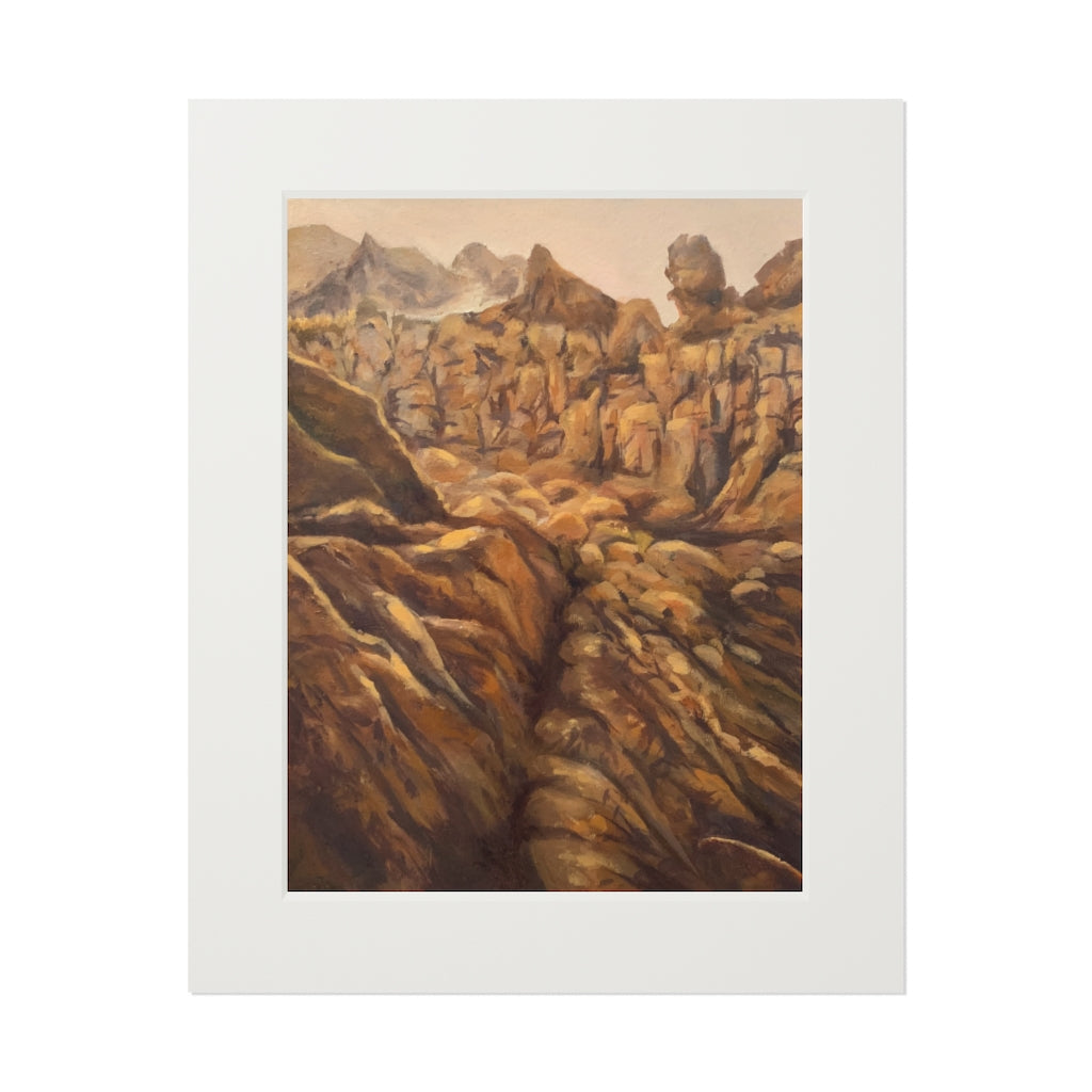 Cliff Study (Fine Art Print with Passepartout Paper Frame)