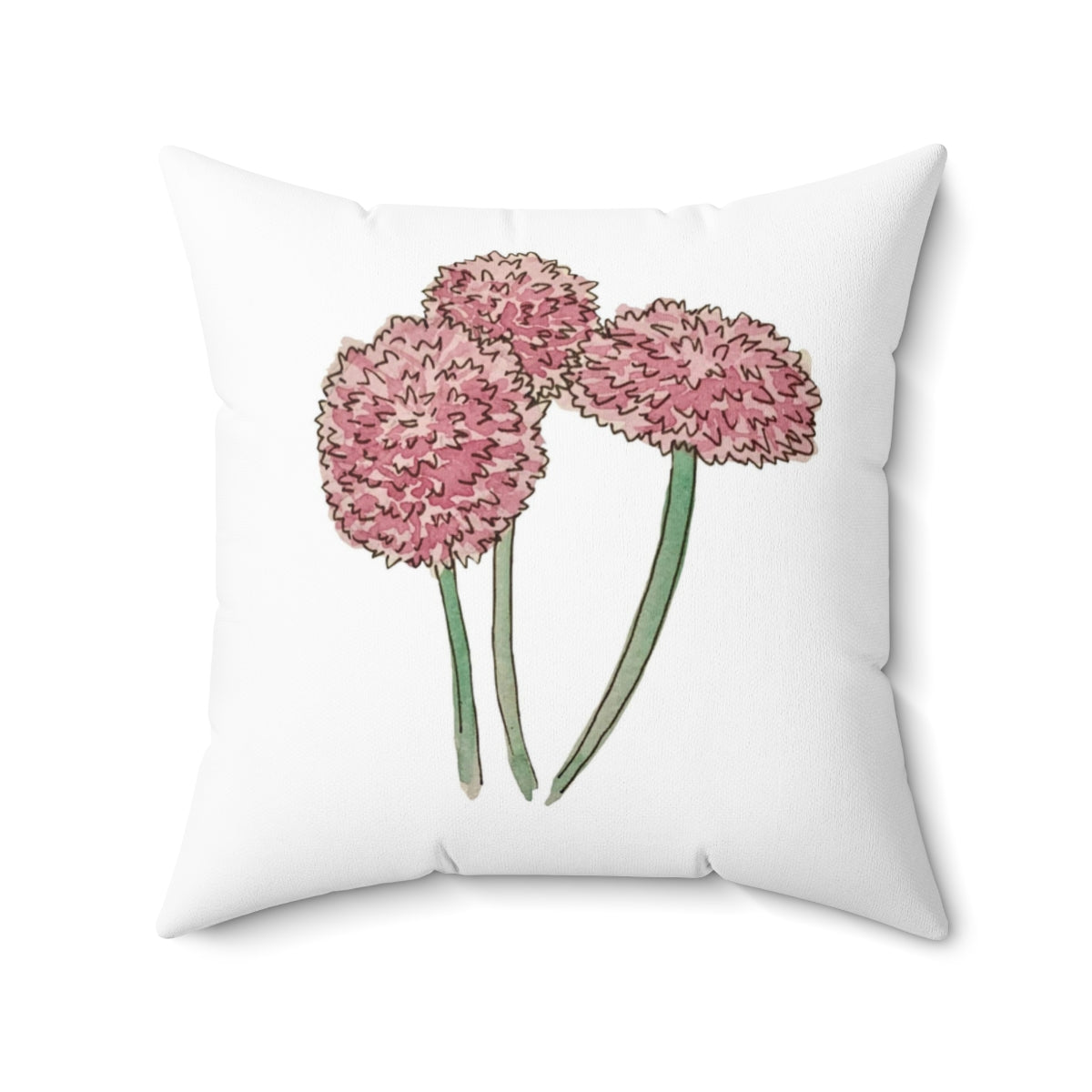 Three Alliums Square Pillow