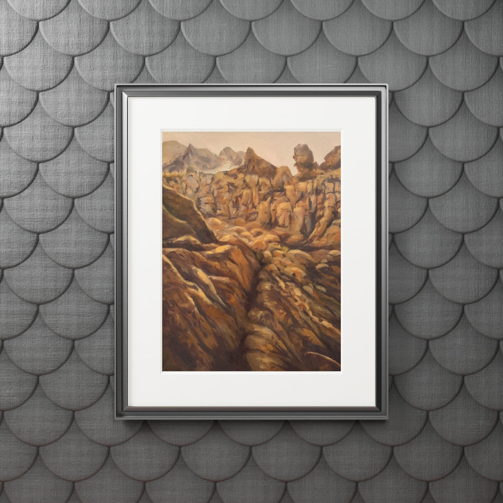 Cliff Study (Fine Art Print with Passepartout Paper Frame)